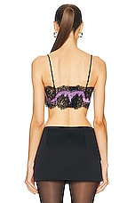 fleur du mal Silk And Lace Bandeau Top in Purple Haze, view 3, click to view large image.