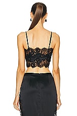 fleur du mal Silk And Lace Bandeau Top in Black, view 3, click to view large image.