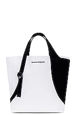 FWRD Renew Alexander McQueen Harness Tote in Off White & Black, view 1, click to view large image.