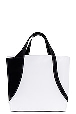 FWRD Renew Alexander McQueen Harness Tote in Off White & Black, view 2, click to view large image.