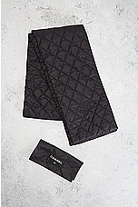 FWRD Renew Chanel Cocoon Scarf in Black, view 5, click to view large image.