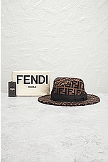 FWRD Renew Fendi Zucca Hat in Brown, view 10, click to view large image.