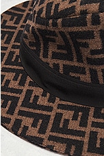 FWRD Renew Fendi Zucca Hat in Brown, view 9, click to view large image.