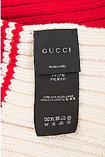 FWRD Renew Gucci Knit Scarf in Red, view 3, click to view large image.