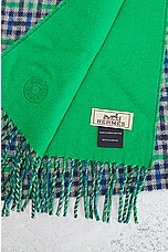 FWRD Renew Hermes Sellier Scarf in Teal, view 4, click to view large image.