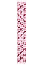 FWRD Renew Gucci GG Jacquard Scarf in Pink, view 1, click to view large image.