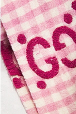 FWRD Renew Gucci GG Jacquard Scarf in Pink, view 5, click to view large image.