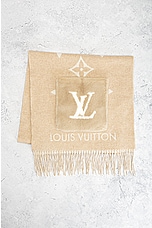 FWRD Renew Louis Vuitton Echarpe Scarf in Beige, view 2, click to view large image.
