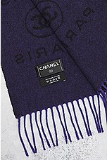 FWRD Renew Chanel 31 Rue Cambon Scarf in Black, view 3, click to view large image.