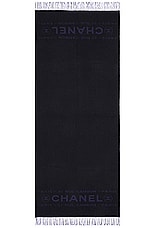 FWRD Renew Chanel 31 Rue Cambon Scarf in Black, view 1, click to view large image.