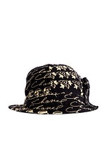 FWRD Renew Chanel Bucket Hat in Black, view 1, click to view large image.