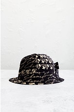 FWRD Renew Chanel Bucket Hat in Black, view 2, click to view large image.