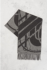 FWRD Renew Hermes Cashmere Scarf in Grey, view 2, click to view large image.
