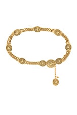 FWRD Renew Chanel Coco Mark Chain Belt in Gold, view 1, click to view large image.