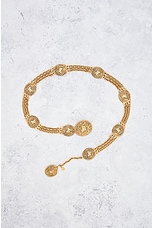FWRD Renew Chanel Coco Mark Chain Belt in Gold, view 2, click to view large image.