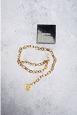 FWRD Renew Chanel Sunburst Double Chain Belt in Gold, view 8, click to view large image.