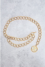 FWRD Renew Chanel Big Coco Mark Chain Belt in Gold, view 2, click to view large image.