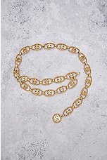FWRD Renew Chanel Coco Mark Chain Belt in Gold, view 2, click to view large image.