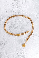 FWRD Renew Chanel Coco Mark Coin Chain Belt in Gold, view 2, click to view large image.