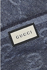 FWRD Renew Gucci Monogram Scarf in Blue, view 4, click to view large image.
