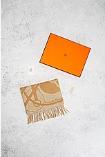 FWRD Renew Hermes Clic Clac Scarf in Peach, view 5, click to view large image.
