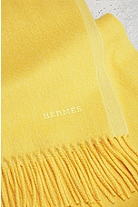 FWRD Renew Hermes Logo Scarf in Yellow, view 3, click to view large image.