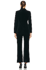 FWRD Renew Gucci Velvet Blazer &amp; Pant Set in Black, view 3, click to view large image.