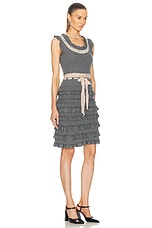 FWRD Renew Dior Cashmere Ruffle Dress in Grey, view 2, click to view large image.