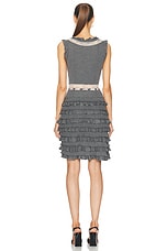 FWRD Renew Dior Cashmere Ruffle Dress in Grey, view 3, click to view large image.