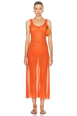 FWRD Renew Jean Paul Gaultier Long Tank Dress in Orange, view 1, click to view large image.