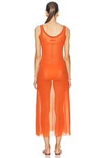 FWRD Renew Jean Paul Gaultier Long Tank Dress in Orange, view 3, click to view large image.