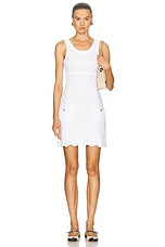 FWRD Renew Chanel Mesh Knit Sleeveless Dress in White, view 1, click to view large image.