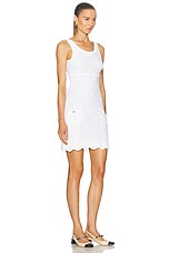 FWRD Renew Chanel Mesh Knit Sleeveless Dress in White, view 2, click to view large image.