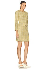 FWRD Renew Chanel 1997 Tweed Jacket &amp; Skirt Set in Yellow, view 2, click to view large image.