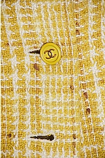 FWRD Renew Chanel 1997 Tweed Jacket &amp; Skirt Set in Yellow, view 4, click to view large image.