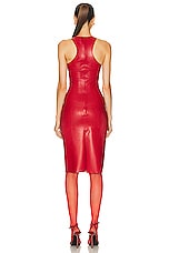 FWRD Renew Saint Laurent Sleeveless Dress in Red, view 3, click to view large image.