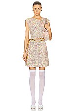 FWRD Renew Chanel Coco Button Tweed Dress in Multi, view 1, click to view large image.