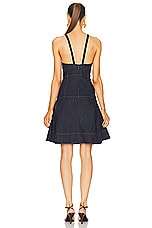 FWRD Renew Fendi Denim Dress &amp; Vest Set in Dark Blue, view 4, click to view large image.