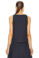 FWRD Renew Fendi Denim Dress &amp; Vest Set in Dark Blue, view 7, click to view large image.