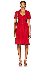 FWRD Renew Gucci Midi Dress in Red, view 1, click to view large image.