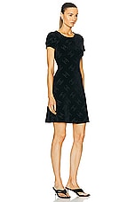 FWRD Renew Chanel Logo Velour Dress in Black, view 2, click to view large image.