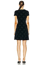 FWRD Renew Chanel Logo Velour Dress in Black, view 3, click to view large image.