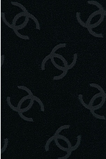 FWRD Renew Chanel Logo Velour Dress in Black, view 4, click to view large image.