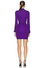 FWRD Renew Gucci Long Sleeve Mini Dress in Purple, view 3, click to view large image.