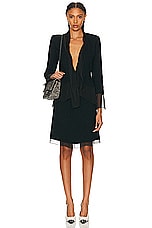 FWRD Renew Chanel Midi Dress in Black, view 1, click to view large image.