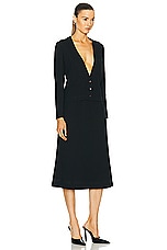 FWRD Renew Chanel Cardigan &amp; Skirt Set in Black, view 2, click to view large image.