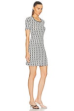 FWRD Renew Fendi Zucca Dress in White & Black, view 2, click to view large image.