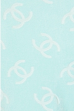 FWRD Renew Chanel Velour Dress in Baby Blue, view 4, click to view large image.