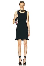 FWRD Renew Chanel Coco Button Dress in Black, view 1, click to view large image.