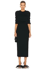FWRD Renew Loewe Cape Dress in Black, view 1, click to view large image.